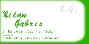 milan gabris business card